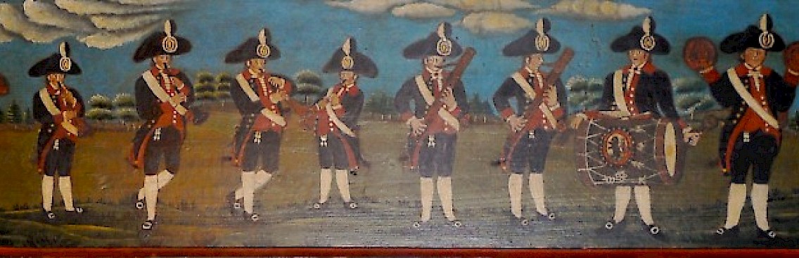 Janitscharenmusik. Holzmalerei in Hundwil